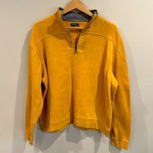 Men’s Consensus 1/4‎ Zip Yellow Sweater XL 100% Cotton